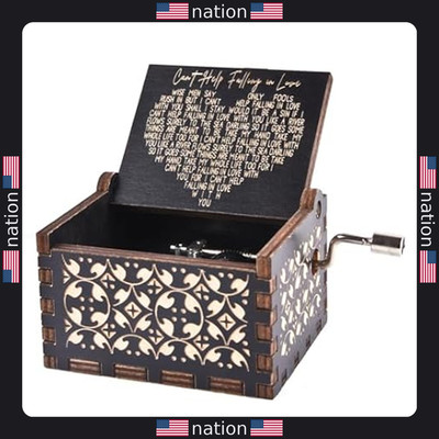 Can't Help Falling in Love Wood Music Box - Perfect Gift for Your Loved One