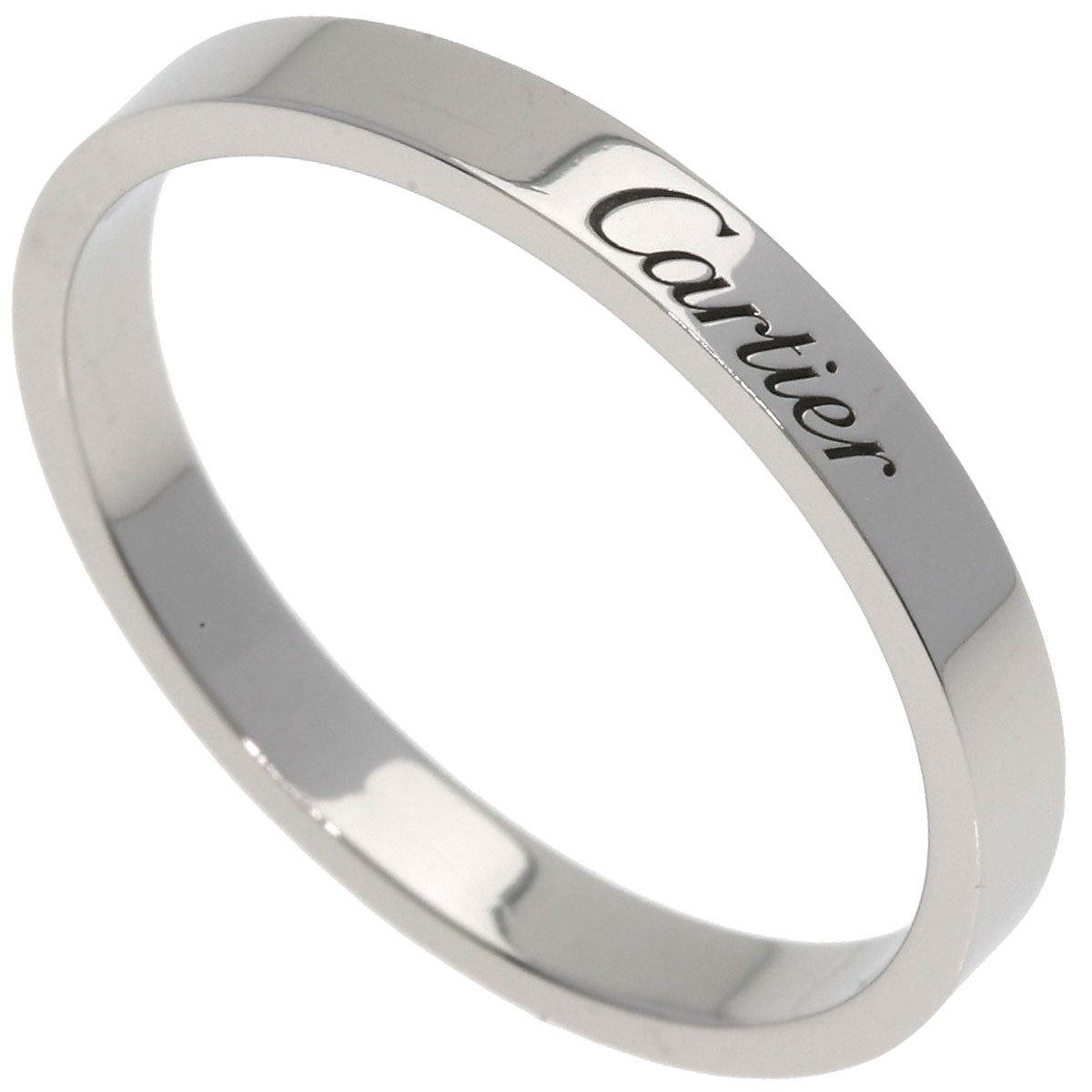 CARTIER Engraved #66 Ring Platinum PT950 mens [Used] | eBay