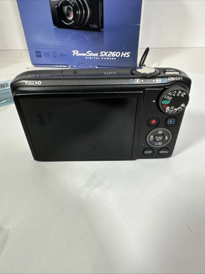 Canon PowerShot SX260 HS Black 12.1MP Compact Digital Camera - Image 3 of 4
