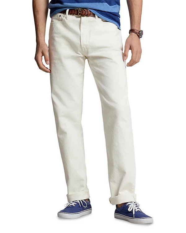 148 Polo Ralph Lauren Mens Heritage Straight Fit Jeans White 36 X 32 18290₽