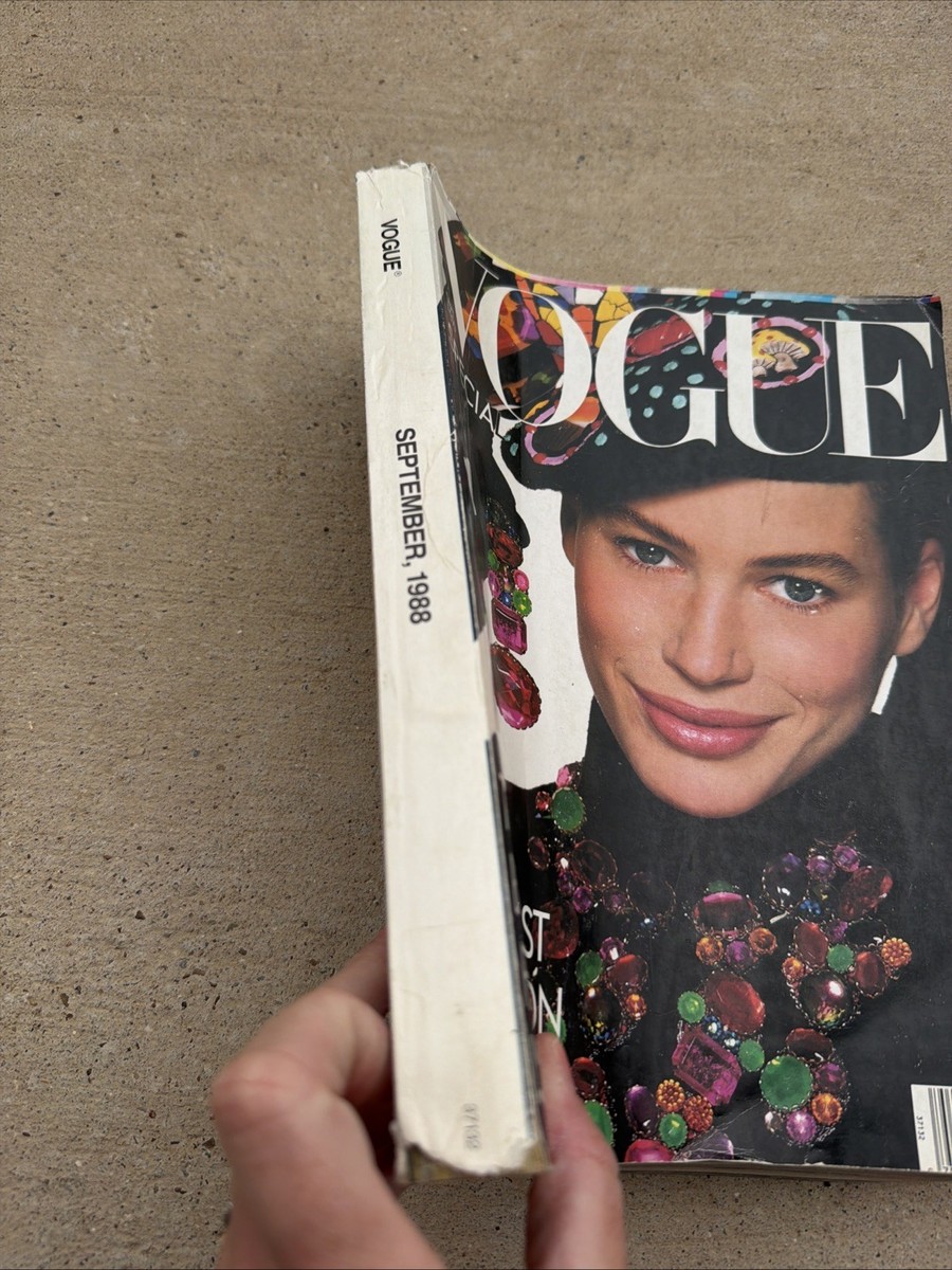 VOGUE Sept 1988 ~ CARRE OTIS Biggest Fashion Issue Tons of Ads 756