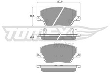TOMEX Brakes Bremsbelagsatz Scheibenbremse TX 18-09 für TIPO FIAT 357HXN1A 357