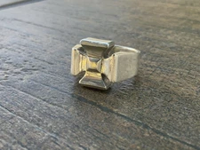 King Baby Studio Iron Cross Chunky Biker Ring Vintage 2000's Silver Men's 10.5