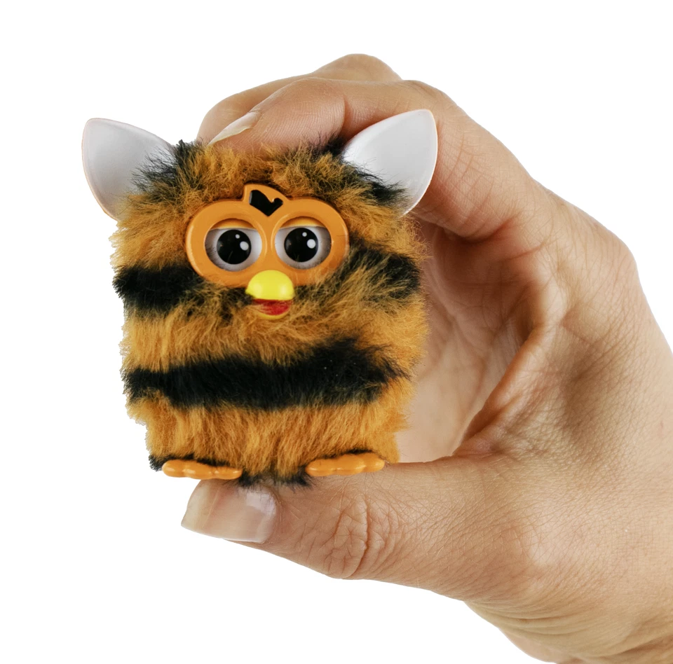 Worlds Smallest FURBY Brown Striped, Black/White, Pink Mini 2.25" Figure Toy - Image 2 of 4