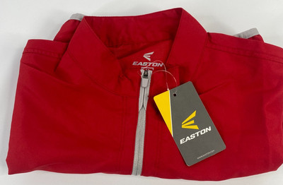 Easton 1/4 Zip Alpha Cage Jacket Men's Medium Red Short Sleeve Baseball Batting