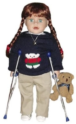 Sew Dolling Sew-Able 18'' Special Needs Prosthetic Leg Doll Kelly New in Box