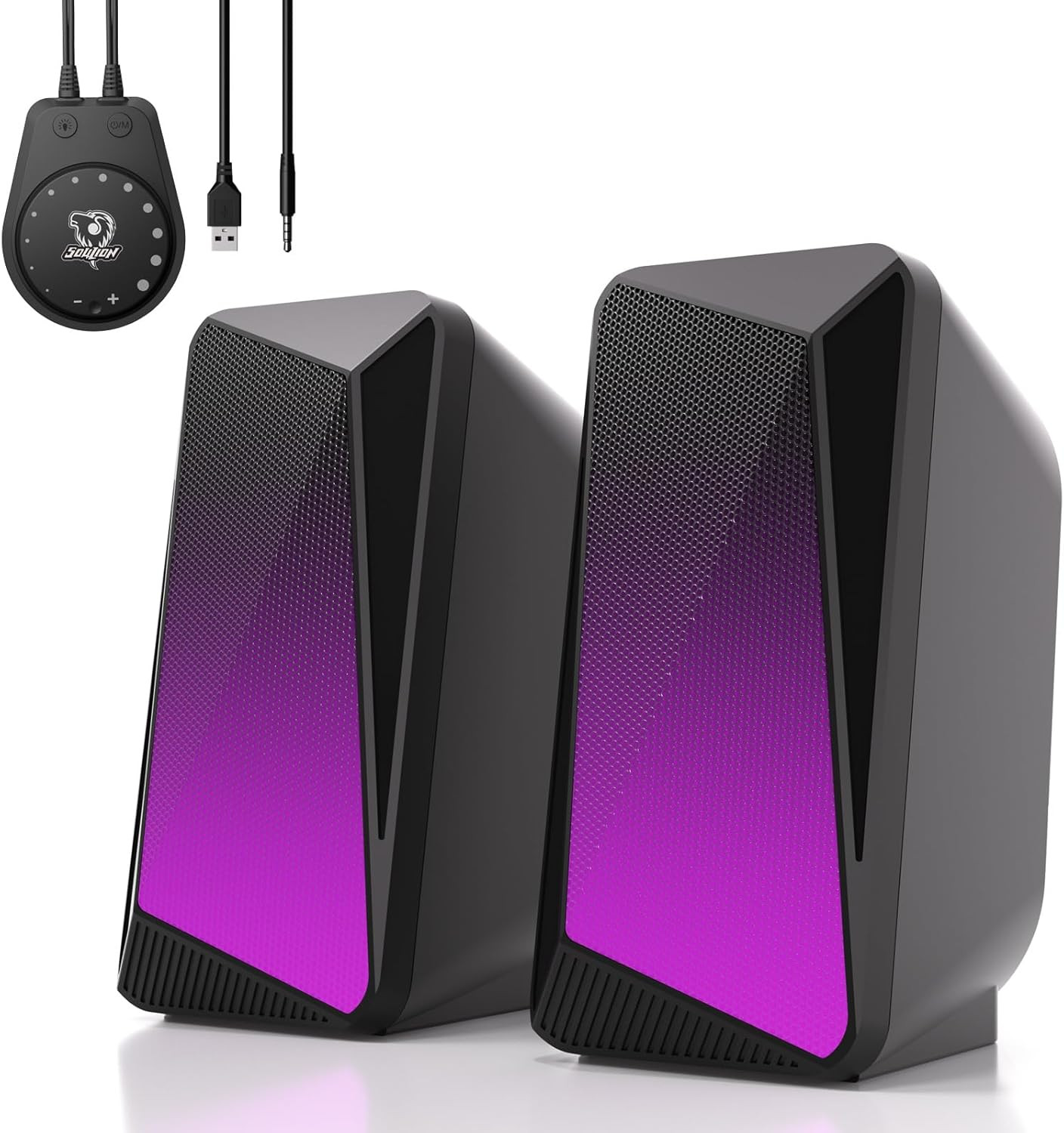 SOULION C30 Bluetooth PC Speakers for Desktop Computer, Monitor, Laptop, Gaming,