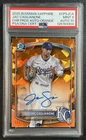 JAC CAGLIANONE PSA 9 2025 BOWMAN SAPPHIRE CHROME ORANGE REFRACTOR 10 AUTO 11/25