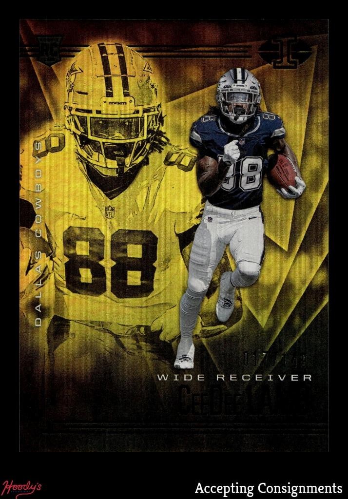 2020 Panini Illusions Yellow #18 CeeDee Lamb RC ROOKIE 017/149 Cowboys