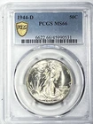 1944-D Walking Liberty Half Dollar PCGS MS66 Blazing White