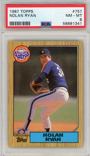 Nolan Ryan 1987 Topps #757 PSA 8