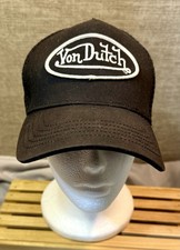 Von Dutch Black Adjustable Mesh Back Trucker Hat Men - Pre Owned / Fast Shipping