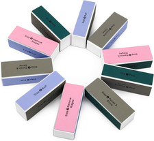 10PCS Nail Buffer Block, 4 Way Colorful Buffing Block Shine Polisher Nail Buffi