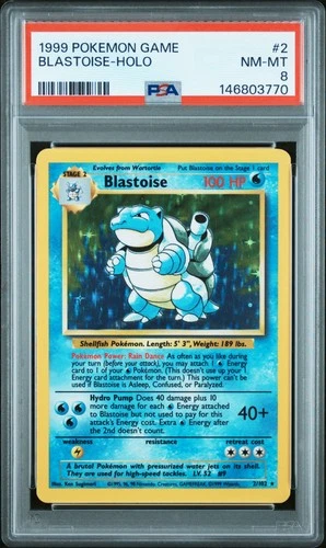 Blastoise Holo PSA 8 1999 Pokemon Base Set #2