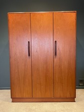 Vintage Mid Century Teak G Plan Fresco Triple 3 Door Wardrobe