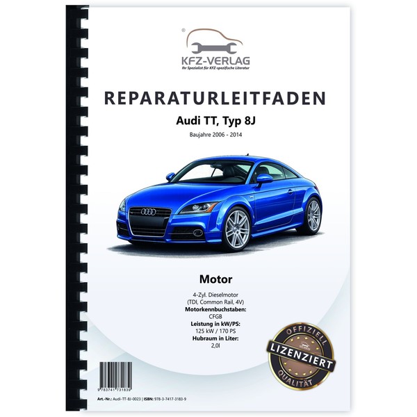 Audi Tt, Typ 8J (06-14) 4-Zyl. 2,0L Dieselmotor TDI 170 PS - Reparaturanleitung-image