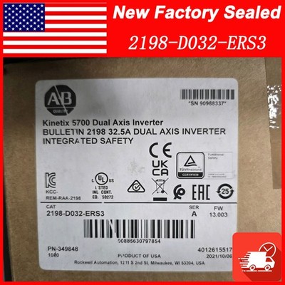 New Sealed AB 2198-D032-ERS3 Kinetix 5700 Ser C Dual Axis Module PLC 1PC