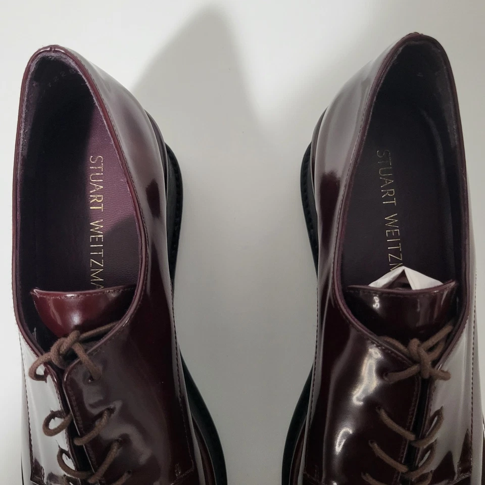 STUART WEITZMAN 女式 Kent 高架厚底牛津鞋 9M 码勃艮第 $598 — 第 4/4 张图片