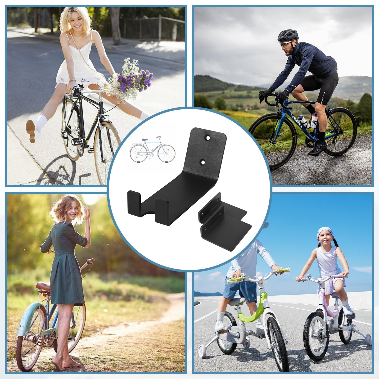 3 Pack Bike Wall Mount Bike Pedal Hanger Wall Mount Bike Hangers Heavy Duty f...