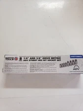 Matco Tools ADV SABXYSM8VA 1/4-3/8in dr. Metric Stubby Hex Bit Socket Set