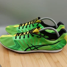 Asics Shoes Men's Size 12 Green & Yellow Spivey LD Track Field G302Y NO SPIKES