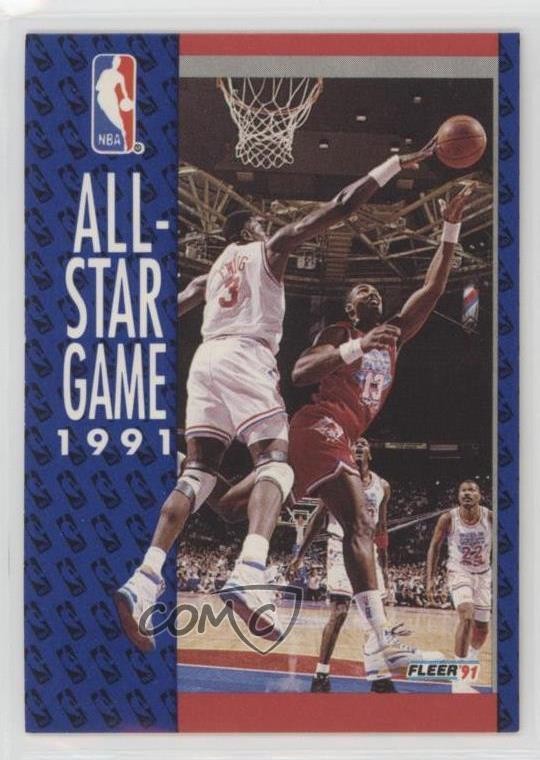 1991-92 Fleer All-Star Game Patrick Ewing Karl Malone Michael Jordan #236 HOF