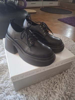 Chunky Shoes for Women, Hochfrontpumps Cesare Gaspari, Größe 37