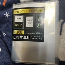 High Clear Photo Album L Size 64 Photos  32 Postcards, Unused,