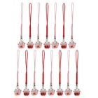 15 pièces en céramique Fortune chat pendentif porcelaine téléphone charme