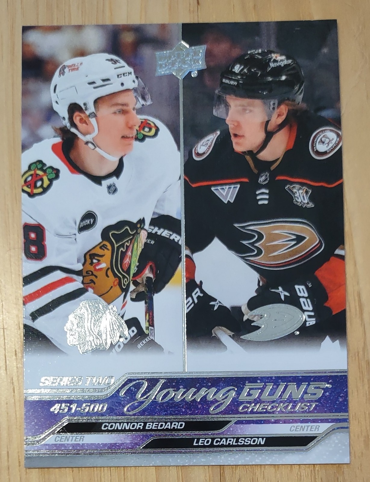 2023-24 Upper Deck Series 2 - Young Guns Connor Bedard, Leo Carlsson #500 (RC)