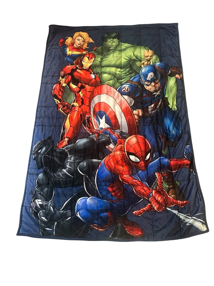 Cobertor Marvel Superheroes Weighted 40"x 60" cinco (5) libras Spiderman Hulk - Imagem 2 de 4