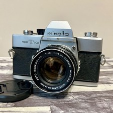 MINOLTA SRT 101 SLR 35mm Film Camera w/ AUTO ROKKOR-PF 55mm F1.8 Lens From Japan