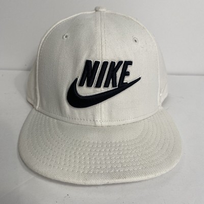 Mens Nike Air True Hat 502919-100 White Black Adjustable Double SnapBack