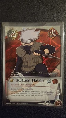 Kakashi Hatake PR 009R LP Wavy Holo Foil Naruto CCG Bandai Hard To Find