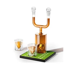 Football Coach Gifts for Men, Kollea Football Uprights Whiskey Decanter Set w...