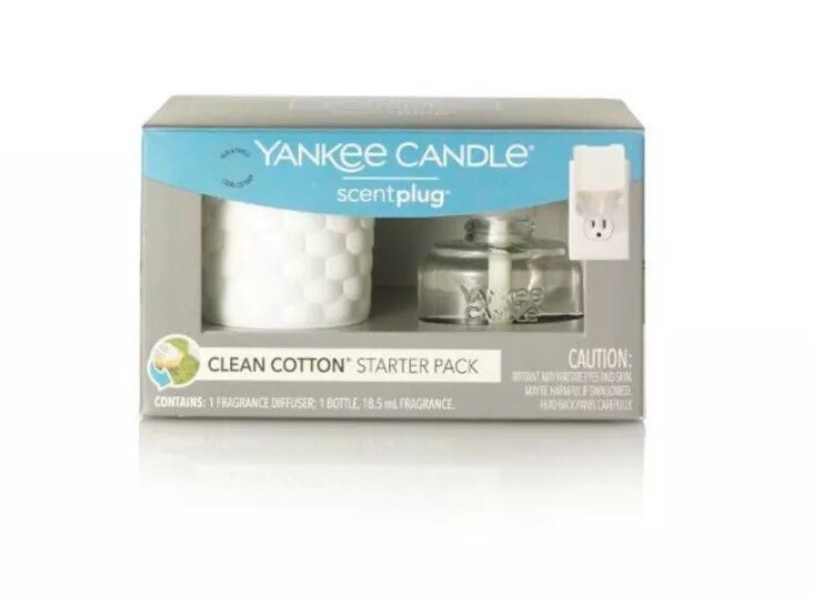 NEW Yankee Candle ScentPlug Starter Pack in Clean Cotton eBay