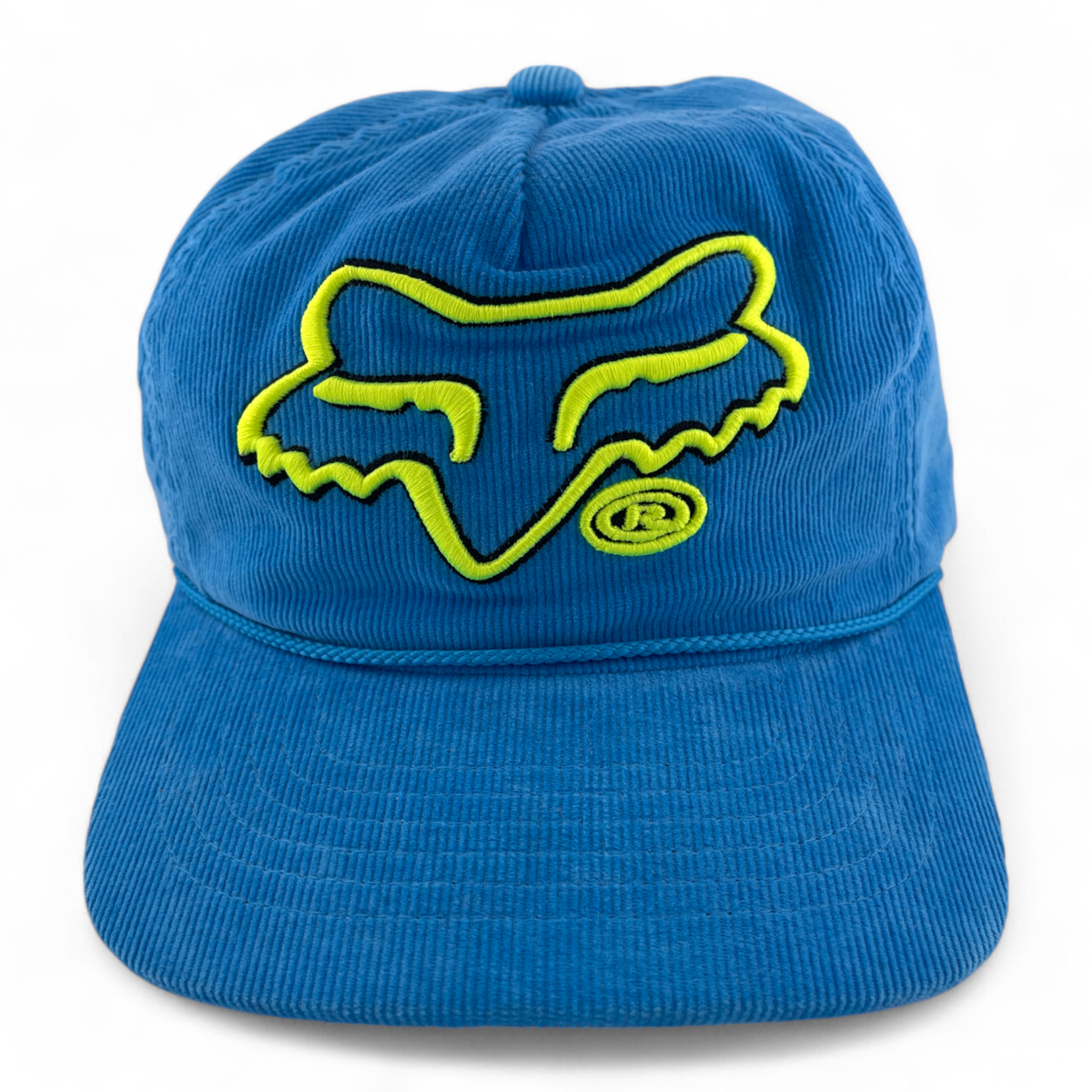 Fox Racing Brushed Corduroy Rope Teal Blue/Green Logo Snapback