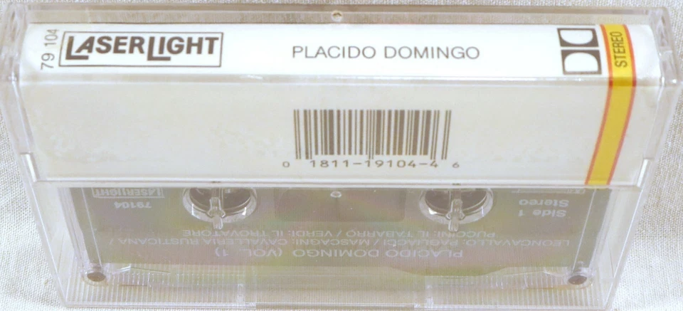 SEALED CASSETTE LASERLIGHT Placido DOMINGO 1967/68 LIVE Vol. I OPERA ARIAS 79104 - Image 2 of 2
