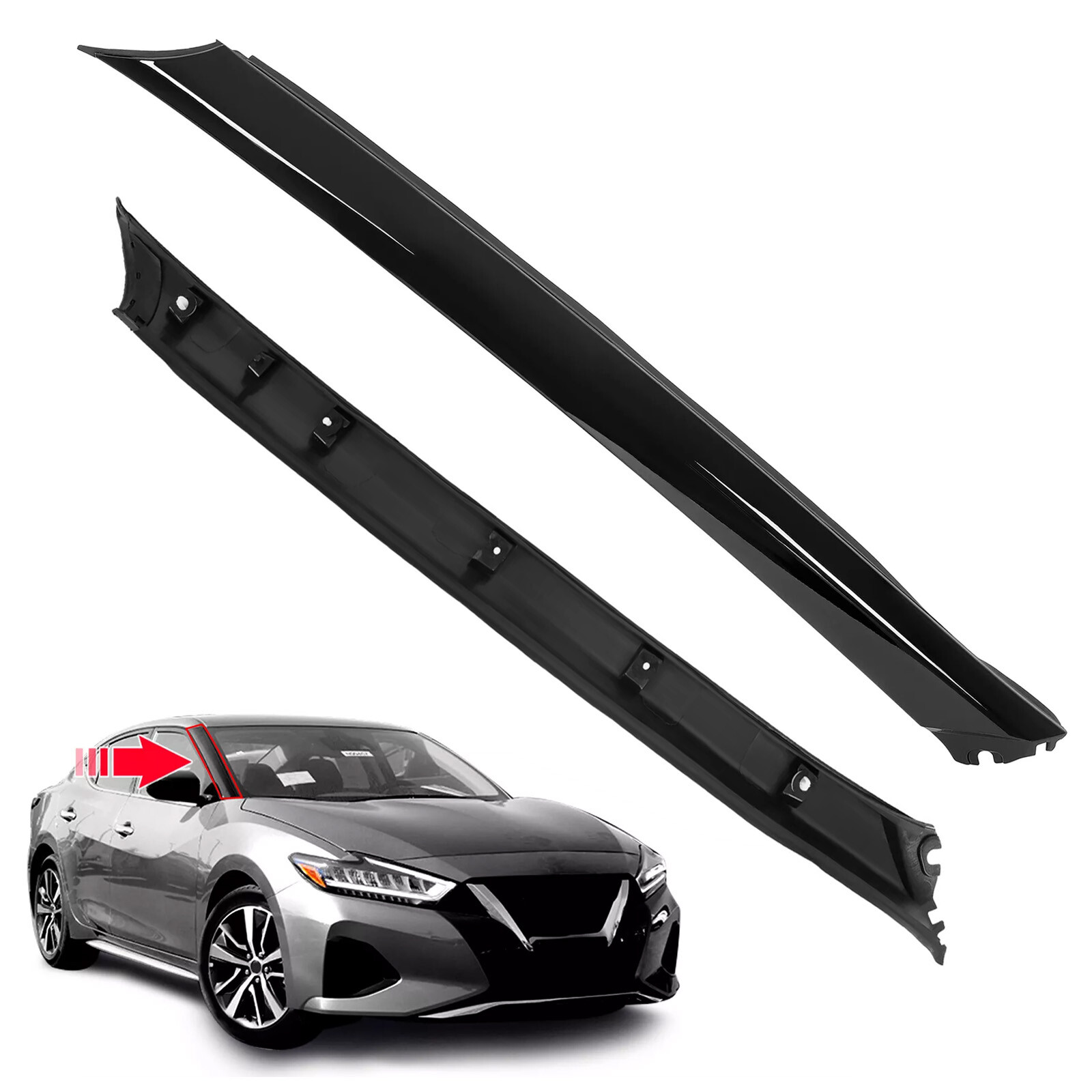 For Nissan Maxima 2016-2020 Front Windshield A Pillar Molding Trim Passenger RH