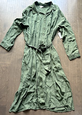 Time and Tru Shirt Dress Long Sleeves Button Down Front Rayon Women's XXL 20