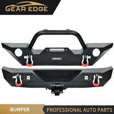 Rear/ Front Bumper W/ Paintable Armor For 07-2018 Jeep Wrangler JK JKU Unlimited