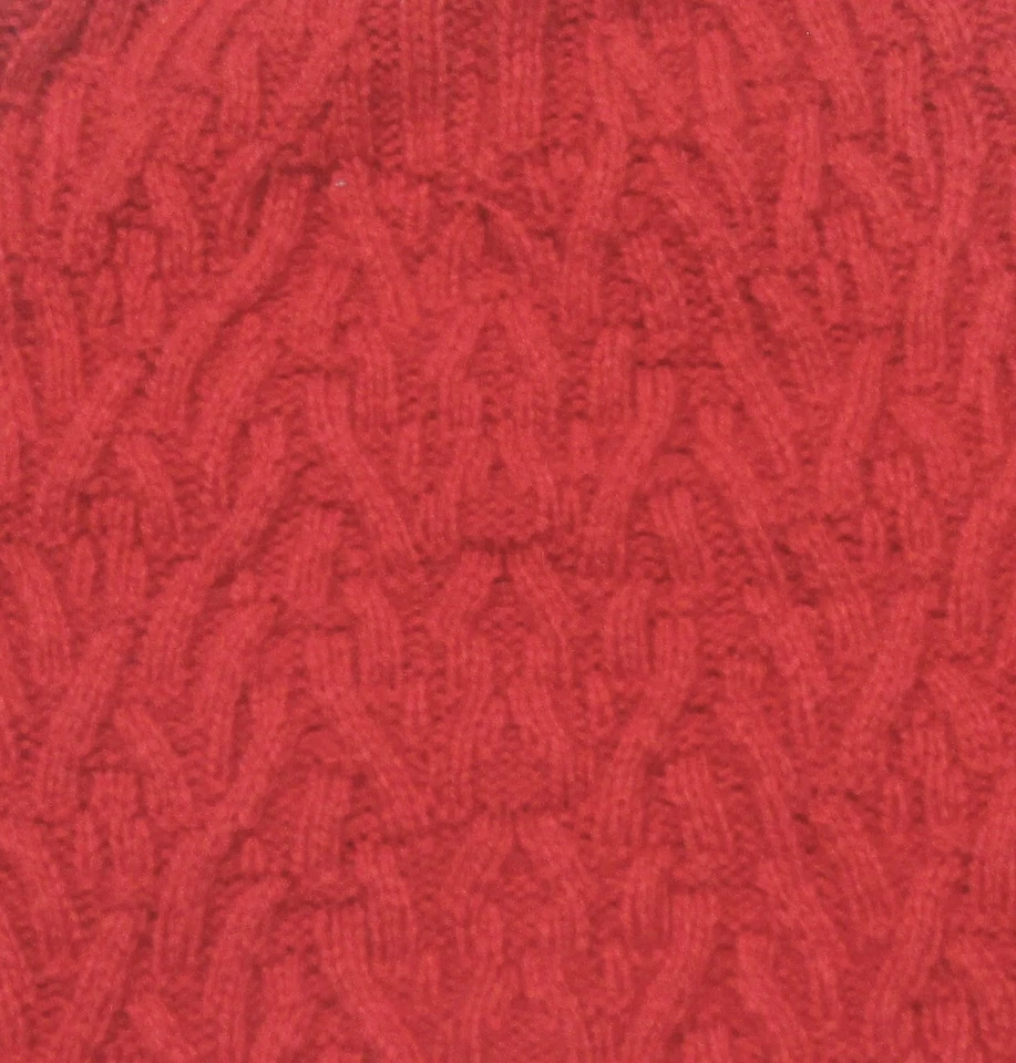 Gorro tejido con cable John Varvatos rojo amapola mezcla lana para hombre Foto 2 de 2