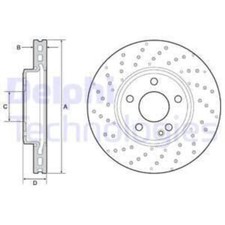 DELPHI 2x Bremsscheibe vorne &Oslash;295mm f&uuml;r Mercedes-Benz B-Klasse W246 W242