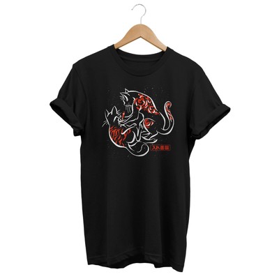 Japanese Cat Shirt Tattoo Art T-shirt Grunge Clothes Japan Streetwear, Gift Idea