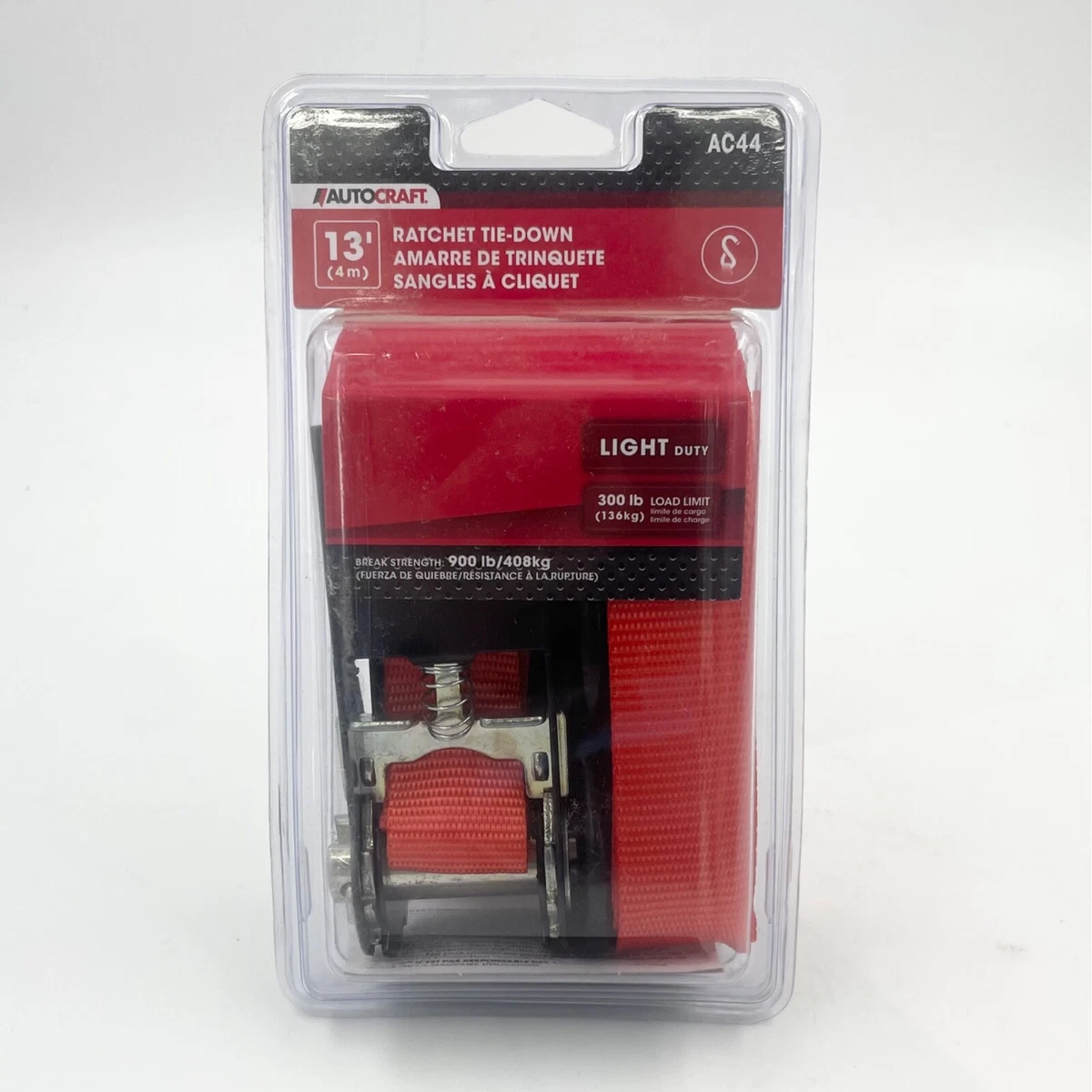 AutoCraft AC44 Tie Down Ratchet Strap 1