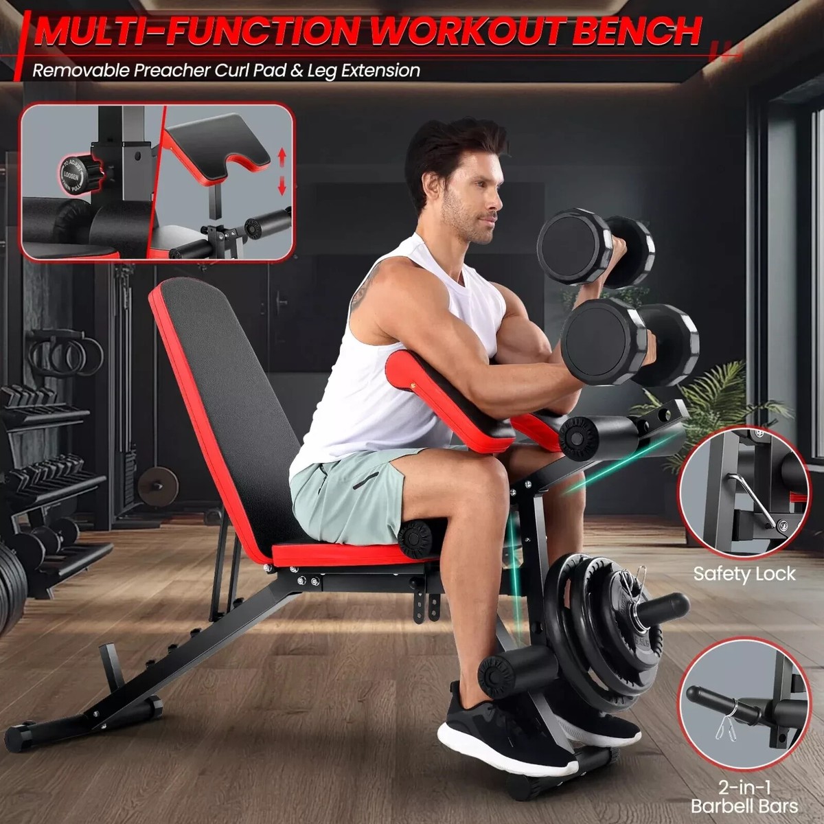 Squat Rack Olympic Surge Bench Bench Press Bar And Weights