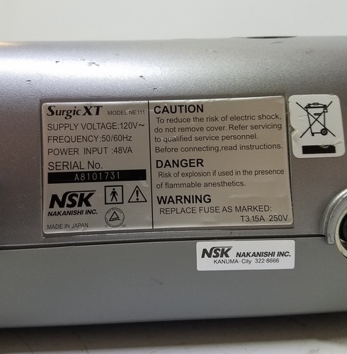 Nakanishi NSK Surgic XT PLUS Dental Console Only PN: NE179 #2 - Picture 8 of 9