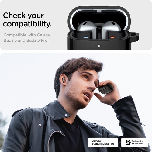 For Galaxy Buds 3 Pro | Spigen Rugged Armor Shockproof Case - Picture 11 of 17