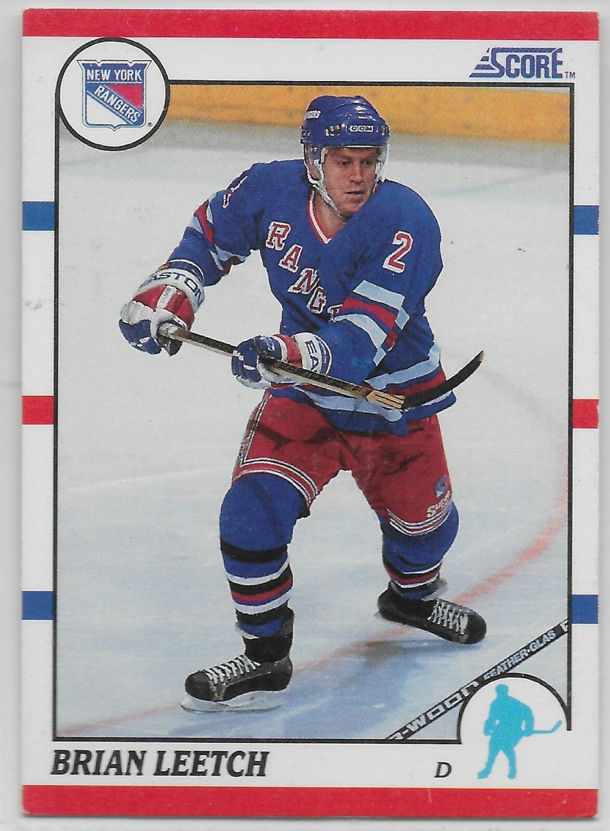 ■NHL Brian Leetch　ブライアン・リーチ Mirror Blue □NHL Brian Leetch ブライアン・リーチ Mirror Blue 1990-91 Score