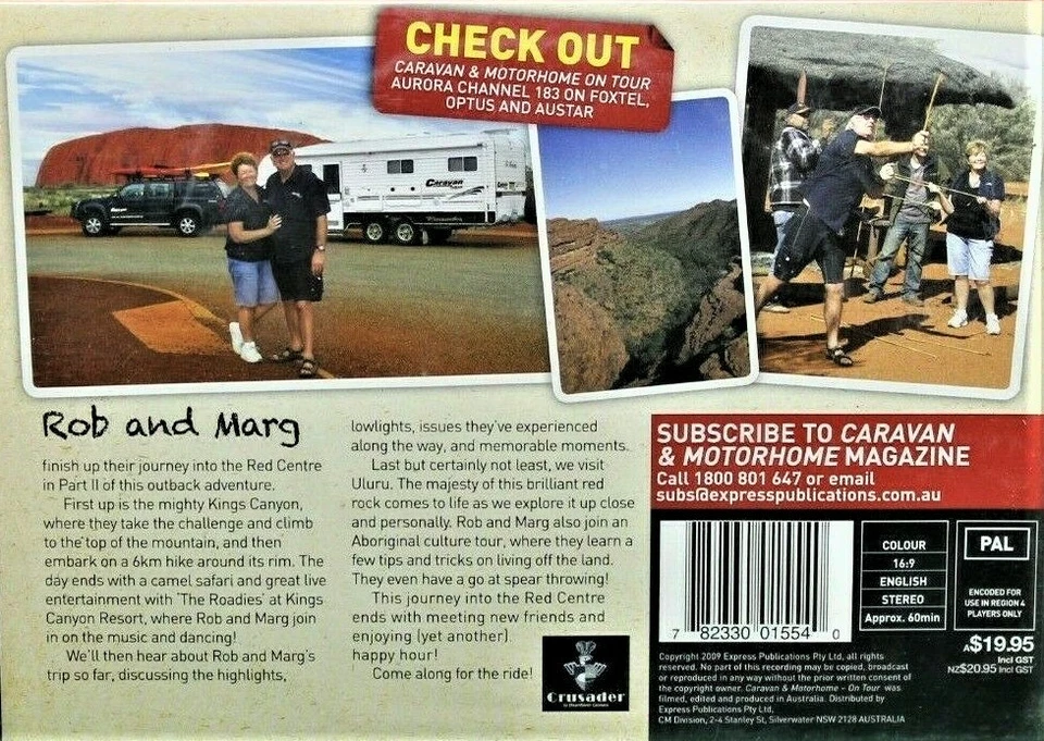 CARAVAN & Motorhome ON TOUR Rob & Marg THE RED CENTRE - Part 2 DVD Issue 150 R0 - Image 2 of 2
